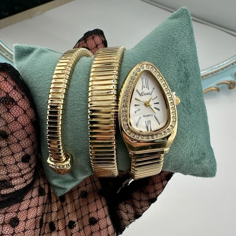 Luxury Serpenti Elegant Gold Wrap Women's Watch